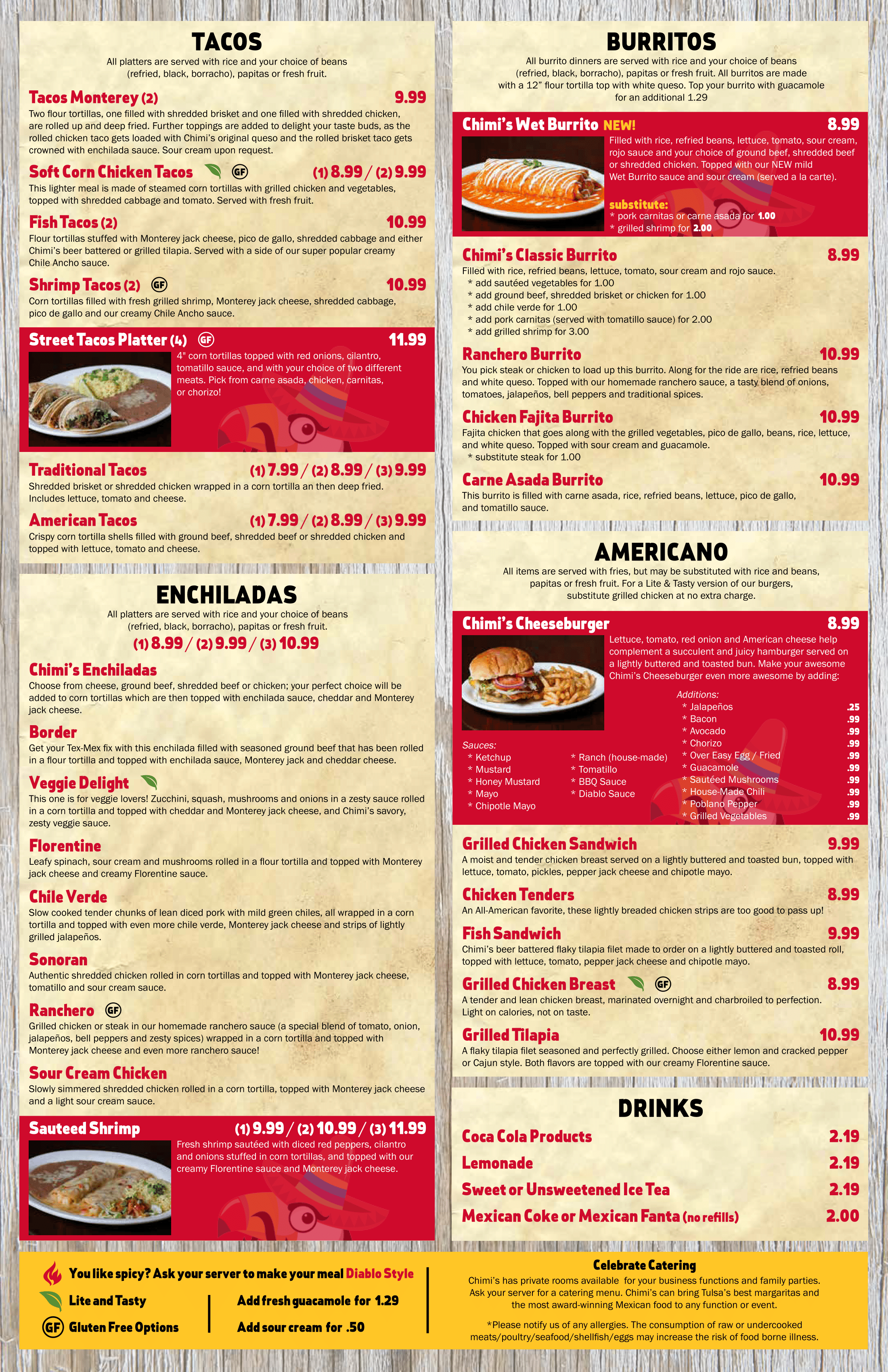 Chimi's Dinner Menu - Page 2 Chimi's Dinner Menu - Page 2