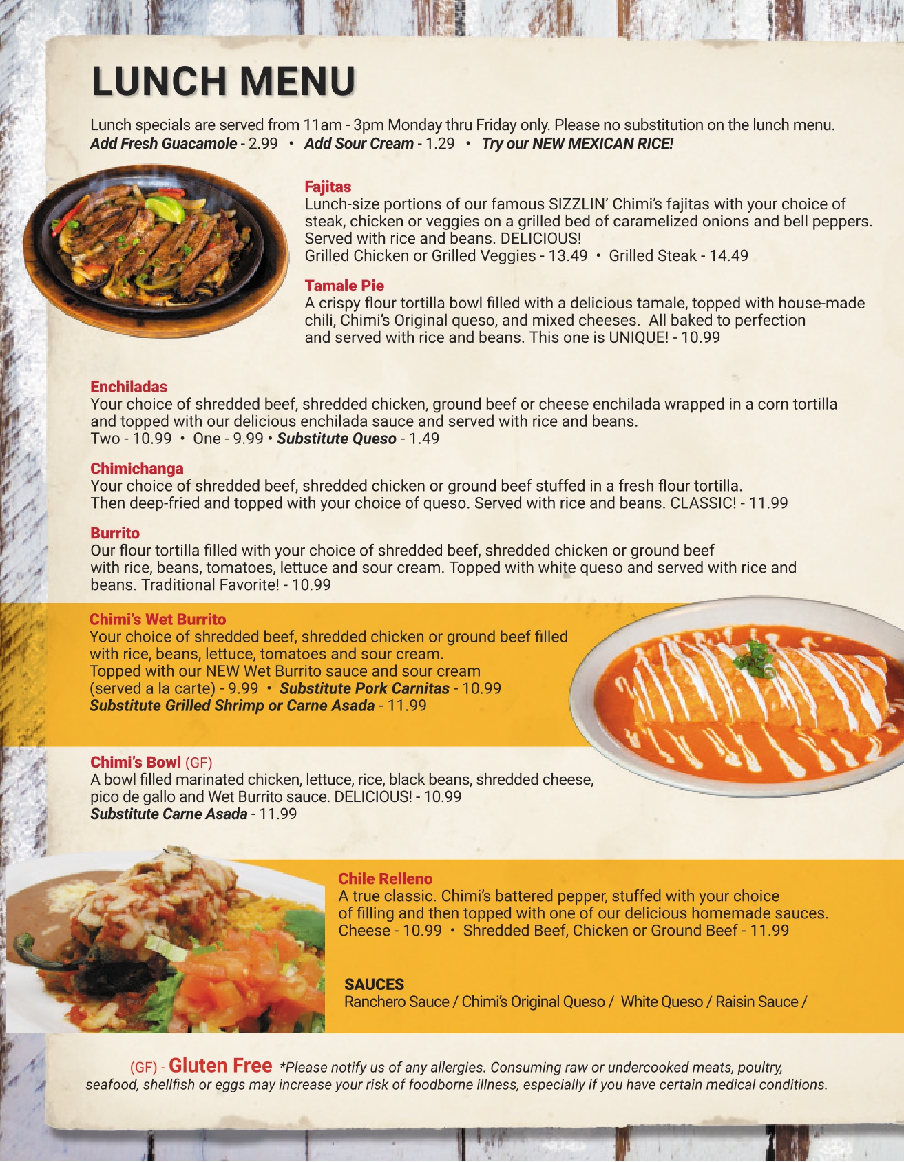 Lunch Menu - Page 2